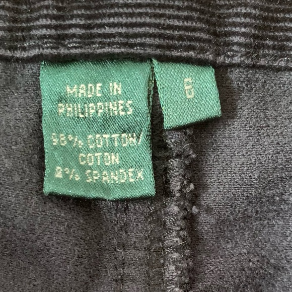 Ralph Lauren Black Corduroy Bootcut Pants Sz 6 - Picture 6 of 8